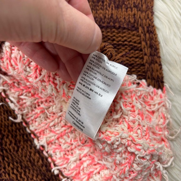 Anthropologie Women's M Textured Striped Knit Slub Sweater Boho Artsy - Picture 6 of 7